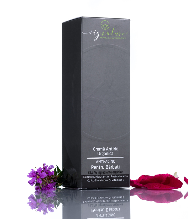 Feuchtigkeitsspendende und umstrukturierende Anti-Falten-Creme für Männer mit Hyaluronsäure und Vitamin E - 50 ml