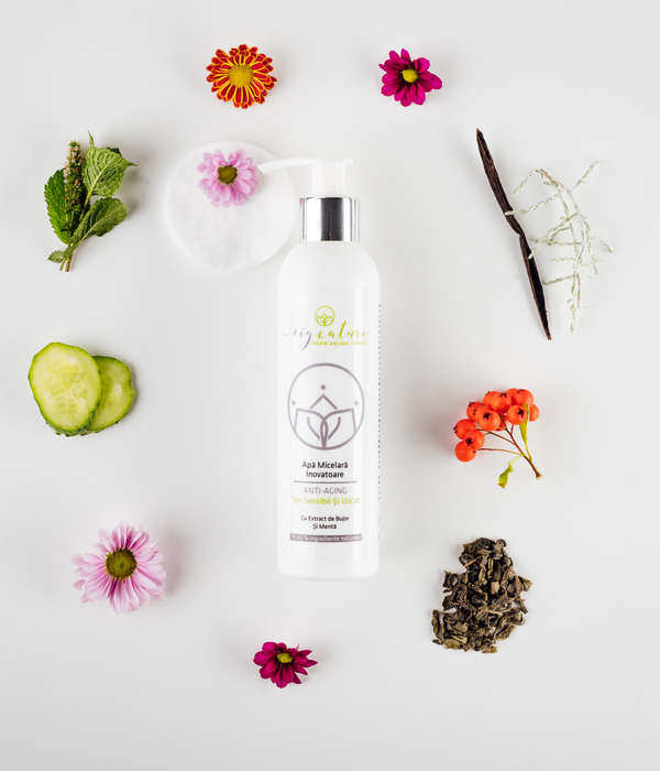 Innovatives Mizellenwasser für empfindliche und trockene Haut mit Pfingstrosen- und Minzextrakt - 200 ml